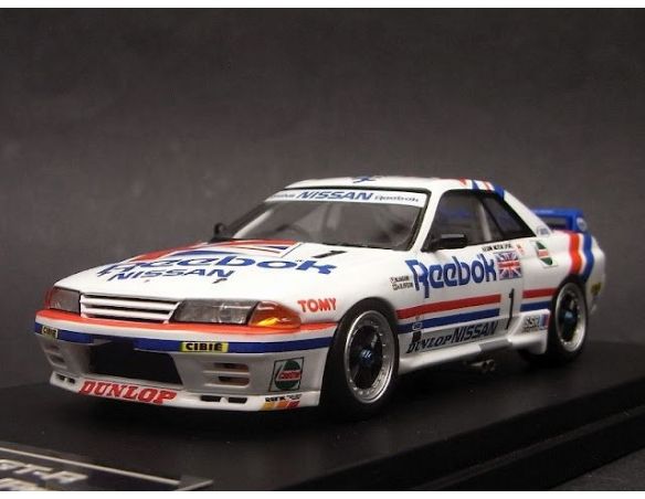 Hpi Racing HPI8606 REEBOK SKYLINE GT-R N.1 JTC SUZUKA 1990 1:43 Modellino