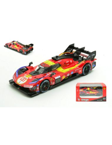 BBURAGO BU36322-25 FERRARI 499P N.51 3rd 24H LE MANS 2025 CALADO-GIOVINAZZI-P.GUIDI 1:43 Modellino