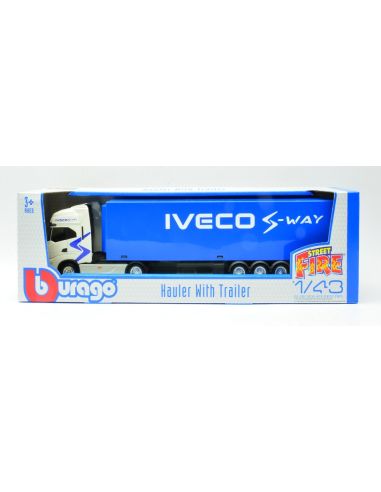 BBURAGO BU31469 BILICO IVECO S-WAY BIANCO/BLU 1:43 Modellino