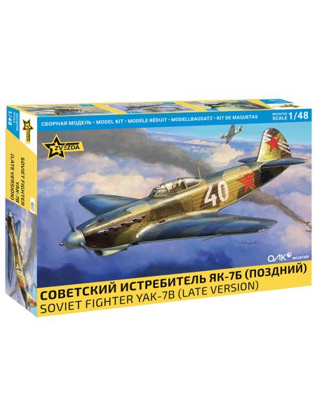 ZVEZDA Z4837 YAK-7B (Late version) SOVIET FIGHTER AIRCRAFT KIT 1:48 Modellino