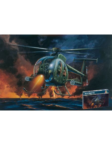 ITALERI IT0017 AH-6 NIGHT FOX KIT 1:72 Modellino