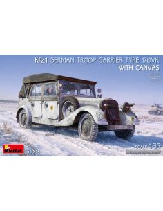 MINIART MIN53003 KFZ.1 GERMAN TROOP CARRIER TYPE 170VK W/CANVAS KIT 1:35 Modellino