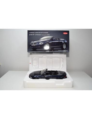 Kyosho 8702NB BMW 645ci CONVERTIBLE BLU NAVY 1/18 Modellino