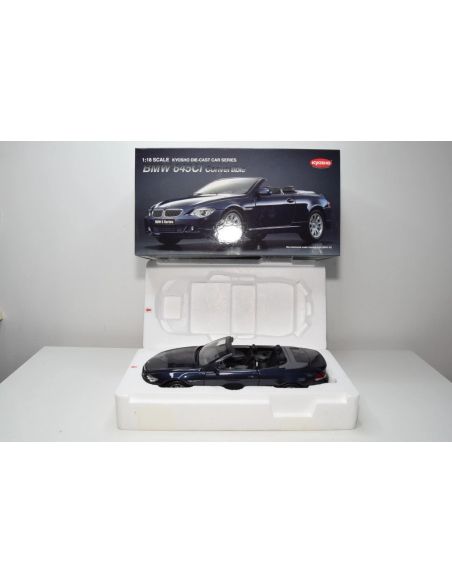 Kyosho 8702NB BMW 645ci CONVERTIBLE BLU NAVY 1/18 Modellino