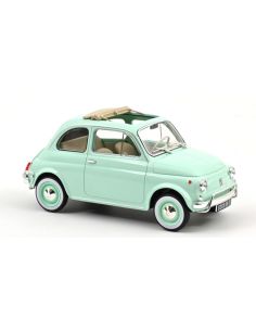 NOREV NV187777R FIAT 500 L PASTEL BLUE W/SPECIAL BIRTH PACK REPROD. 1:18 Modellino