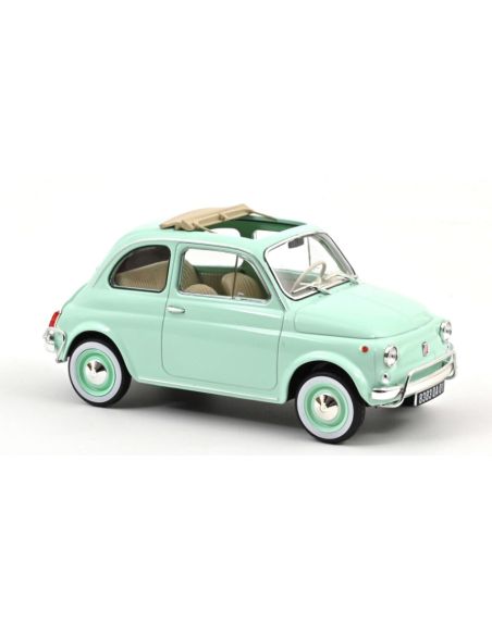 NOREV NV187777R FIAT 500 L PASTEL BLUE W/SPECIAL BIRTH PACK REPROD. 1:18 Modellino