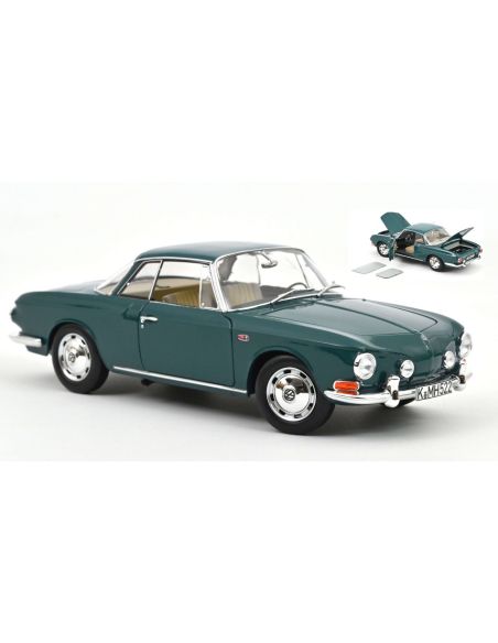 NOREV NV188648 VW KARMANN GHIA 1500 1963 GREEN 1:18 Modellino