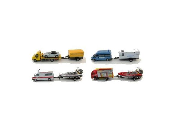 Cararama Motorama CA9172 MEZZI SOCCORSO C/RIMORCHIO 1:43 Forze dell'Ordine