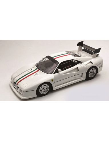 TECNOMODEL TMD18361D FERRARI 288 GTO EVOLUZIONE 1985 WHITE/ITALIAN FLAG STRIPE 1:18 Modellino