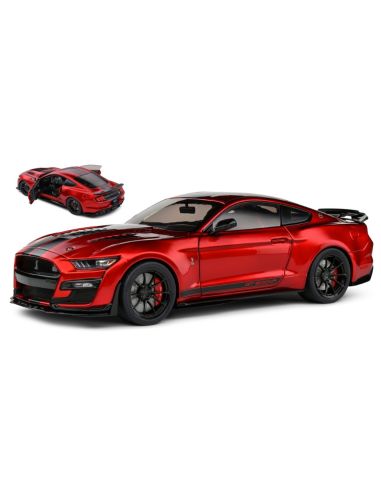 SOLIDO SL1805914 SHELBY MUSTANG GT500KR 2023 RED/BLACK STRIPES 1:18 Modellino