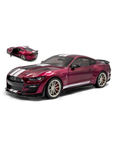 SOLIDO SL1805915 SHELBY MUSTANG GT500KR 2023 MET.PURPLE/WHITE STRIPES 1:18 Modellino