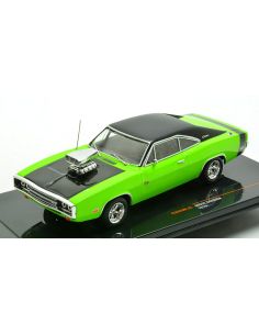 IXO MODEL CLC620 DODGE CHARGER R/T 1970 LIGHT GREEN/BLACK 1:43 Modellino