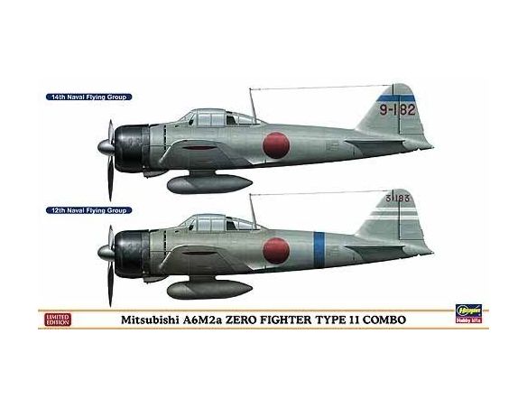 Hasegawa HG02002 A6 M2 ZERO TYPE 11 COMBO KIT 1:72 Modellino