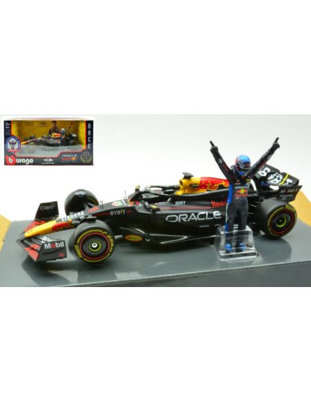 BBURAGO BU28060V RED BULL RB20 N.1 2024 MAX VERSTAPPEN WITH FIGURE 1:24 Modellino