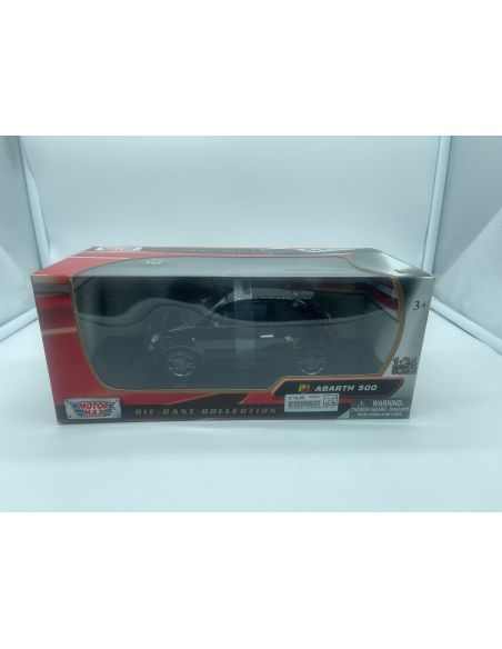 Motormax MTM73380B ABARTH 500 2009 BLACK 1:24 Modellino