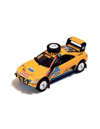 Ixo Model RAC042 PEUGEOT 405 T16 N.204  PARIS-DAKAR 1990 B.WALDEGARD-J.C.FENOUIL 1:43 Modellino