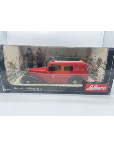 Schuco SCHUCO0038 Mercedes Benz 170V POMPIERI E 2 FIGURES Auto 1:18 Modellino