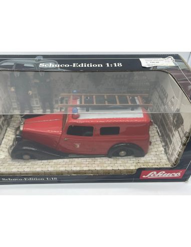 Schuco SCHUCO0038 Mercedes Benz 170V POMPIERI E 2 FIGURES Auto 1:18 Modellino