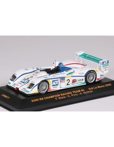 IXO MODEL LMM077 AUDI R8 CHAMPIONS RACING TEAM #2 LE MANS 2005 1:43 Modellino