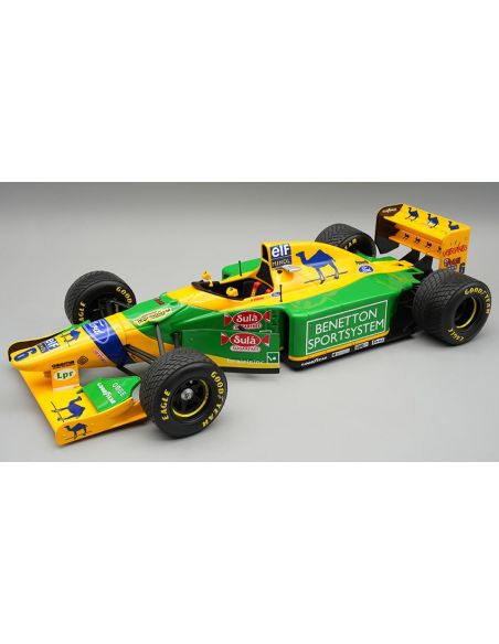 TECNOMODEL TMD18377C BENETTON B193B BRITISH GP 1993 RAIN TYRES R.PATRESE 1:18 Modellino