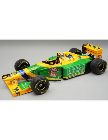 TECNOMODEL TMD18377D BENETTON B193B BRITISH GP 1993 RAIN TYRES M.SCHUMACHER 1:18 Modellino