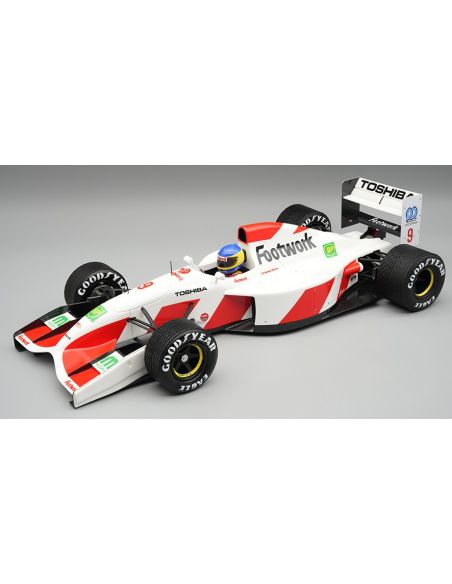 TECNOMODEL TMD18458D FOOTWORK FA13 N.9 SPAIN GP 1992 M.ALBORETO RAIN TYRES W/DRIVER 1:18 Modellino
