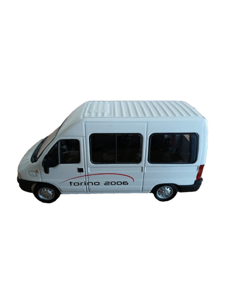MAJORETTE FIAT DUCATO  OLIMPIADI TORINO 2006 WHITE 1:50 Modellino