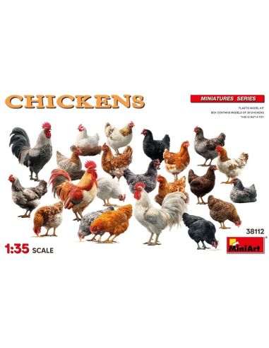 MINIART MIN38112 CHICHENS KIT 1:35 Modellino