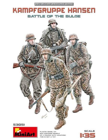 MINIART MIN53051 KAMPFGRUPPE HANSEN BATTLE OF THE BULGE KIT 1:35 Modellino