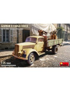 MINIART MIN53055 GERMAN 3t CARGO TRUCK WITH MG 151/20 DRILLING KIT 1:35 Modellino