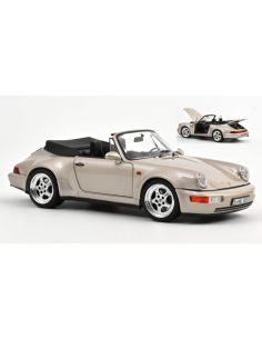 NOREV NV187140 PORSCHE 911 TURBO LOOK CABRIOLET 1992 SILVER METALLIC 1:18 Modellino