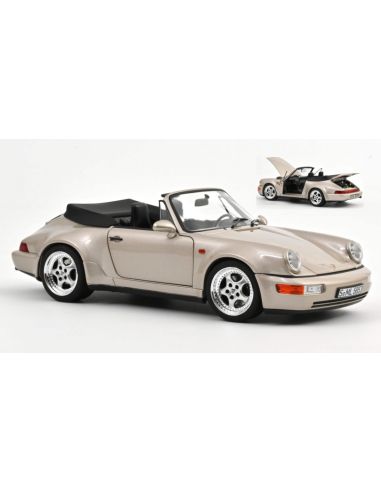 NOREV NV187140 PORSCHE 911 TURBO LOOK CABRIOLET 1992 SILVER METALLIC 1:18 Modellino