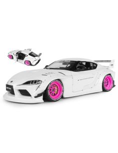 SOLIDO SL1815502 TOYOTA GR SUPRA LIBERTYWALK BODY KIT WHITE PINK 2025 1:18 Modellino