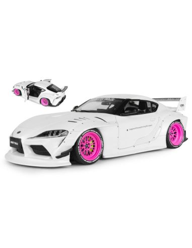 SOLIDO SL1815502 TOYOTA GR SUPRA LIBERTYWALK BODY KIT WHITE PINK 2025 1:18 Modellino