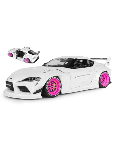 SOLIDO SL1815502 TOYOTA GR SUPRA LIBERTYWALK BODY KIT WHITE PINK 2025 1:18 Modellino