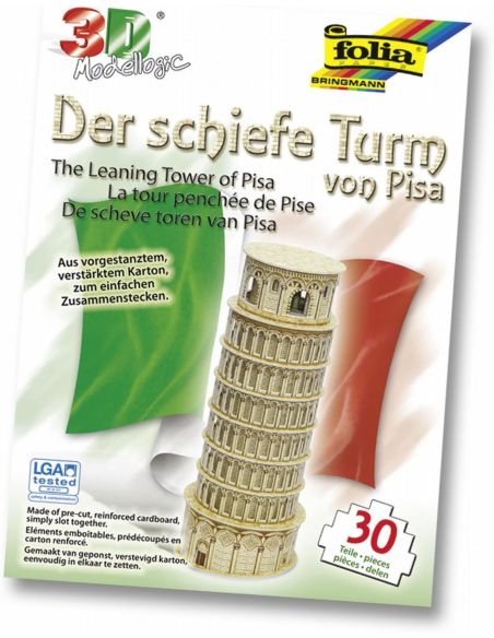 Folia 34006 3D MODELLOGIC DER SCHIEFE TURM VON PISA 30  Pezzi Kit Modellino