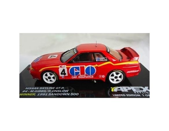 Ixo model AR0108 NISSAN SKYLINE GTR R32 1991 1/43 Modellino