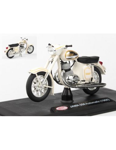 ABREX ABM002E MOTO JAWA 350 AUTOMATIC 1966 WHITE 1:18 Modellino