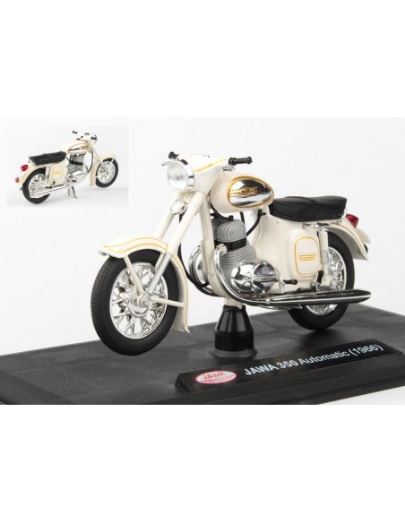 ABREX ABM002E MOTO JAWA 350 AUTOMATIC 1966 WHITE 1:18 Modellino