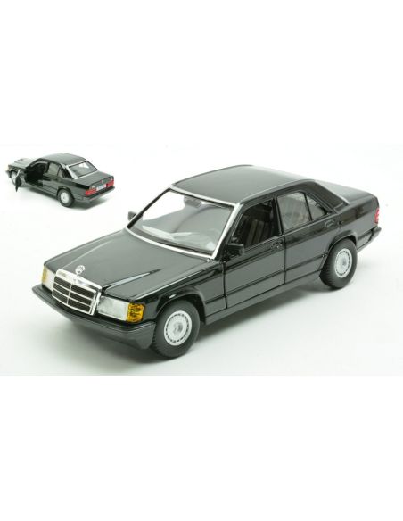 BBURAGO BU21103Z MERCEDES 190E 1987 BLACK LIMITED EDITION 1:24 Modellino