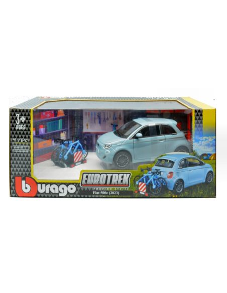BBURAGO BU23012 LAND ROVER 110 1983 RED W/WHITE ROOF 1:24 Modellino