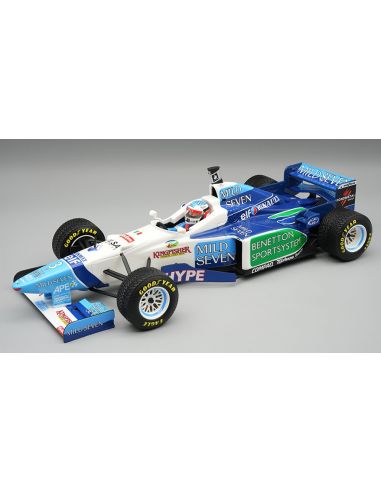 TECNOMODEL TMD18423A BENETTON B196 N.3 BRAZILIAN GP 1996 J.ALESI RAIN TYRES  W/DRIVER 1:18 Modellino