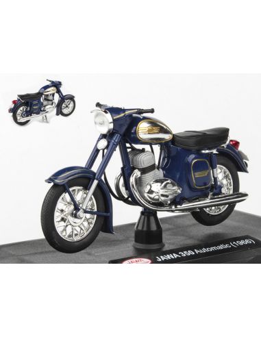 ABREX ABM002D MOTO JAWA 350 AUTOMATIC 1966 BLUE 1:18 Modellino