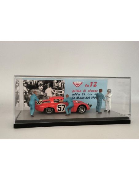 Club Bialbero TZ LE MANS 1964 + Meccanici  e Pilota - Modellino