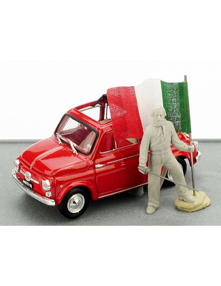 BRUMM BMAS150 FIAT 500 150mo UNITA' D' ITALIA GARIBALDI 1:43 Modellino