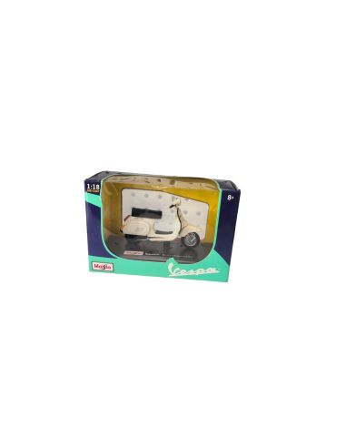 Maisto MI4337W VESPA PK 125 AUTOMATICA 1984 CREAM 1:18 Modellino Scatola Rovinata