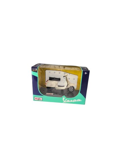 Maisto MI4337W VESPA PK 125 AUTOMATICA 1984 CREAM 1:18 Modellino Scatola Rovinata