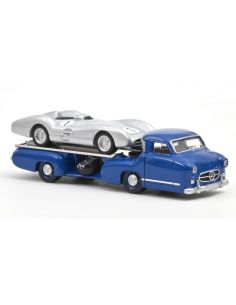 NOREV NV311000R MERCEDES REENNTRANSPORTER + W196 1:64 Modellino