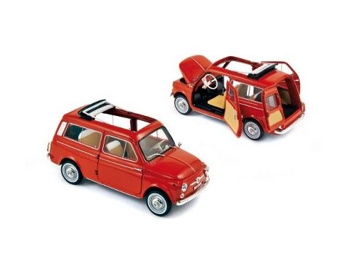 Norev NV187722 FIAT 500 GIARDINIERA 1960 ROSSO CORALLO 1:18 Modellino