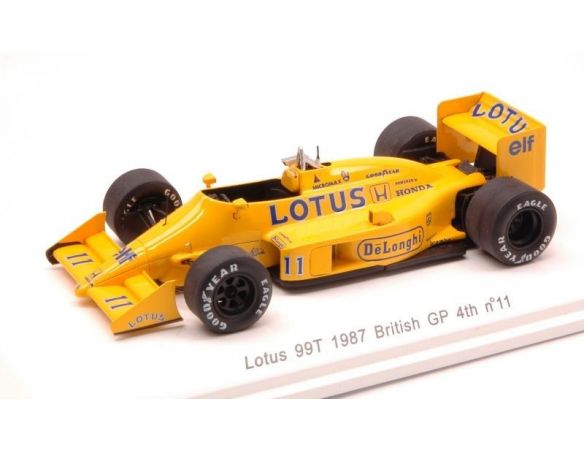 Reve Collection REVE70182 LOTUS 99T S.NAKAJIMA 1987 N.11 4th GR.BRITAIN GP W/DECALS 1:43 Modellino